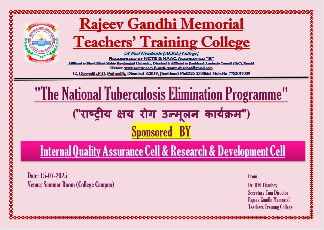 \"The National Tuberculosis Elimination Programme\"